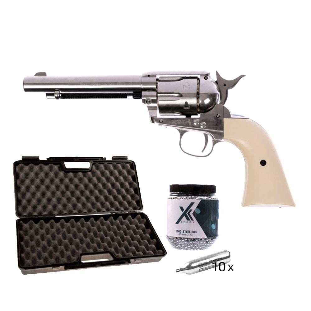 CO2 Revolver COLT SAA .45 Peacemaker 4,5mm BBs - Koffer-Set