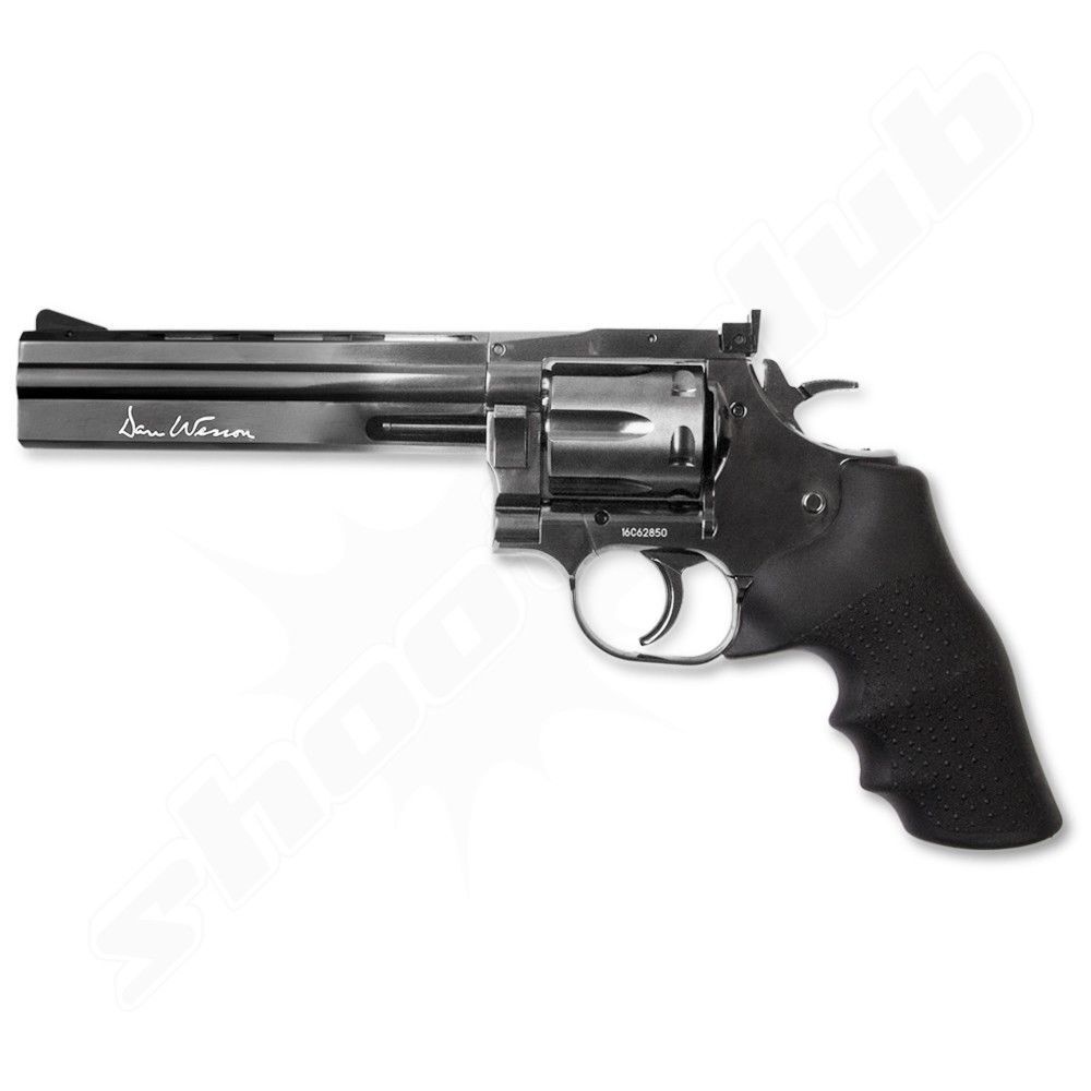CO2 Revolver Dan Wesson 715 6 Zoll Kal. 4,5mm Diabolos - Stahlgrau