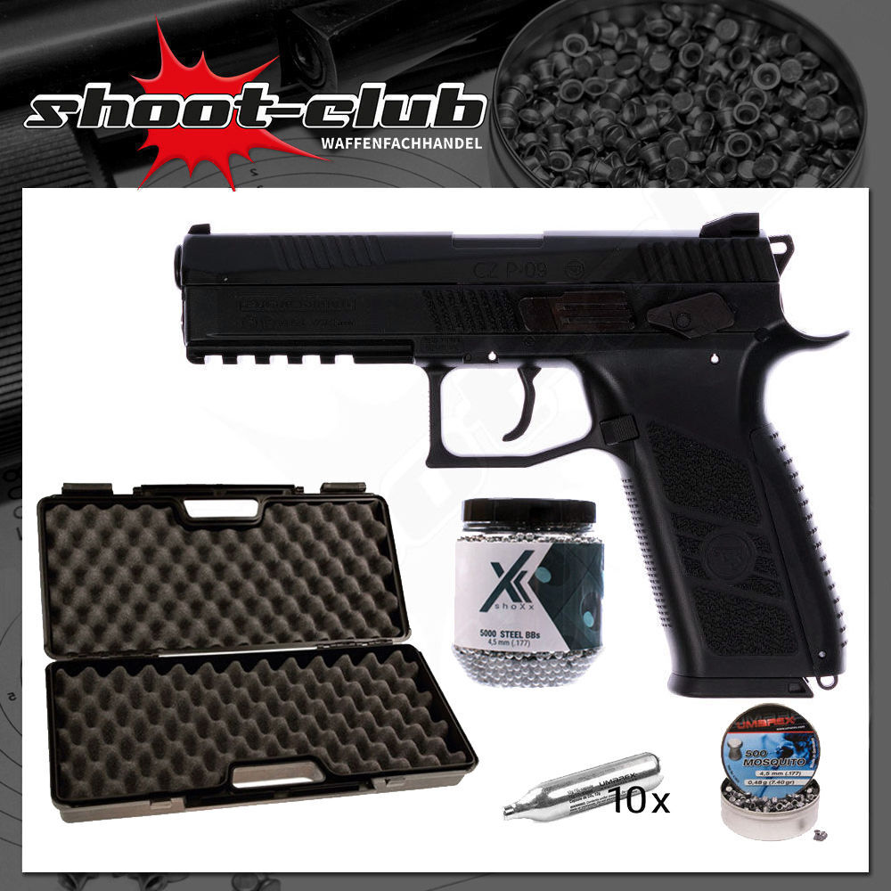 Cz P 09 Duty Co2 Pistole 4 5 Mm Stahl Bbs Diabolo Koffer Set