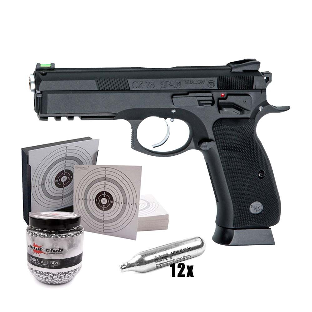 CZ Shadow SP-01 Blowback CO2 Pistole Kaliber 4,5 mm BBs im Set
