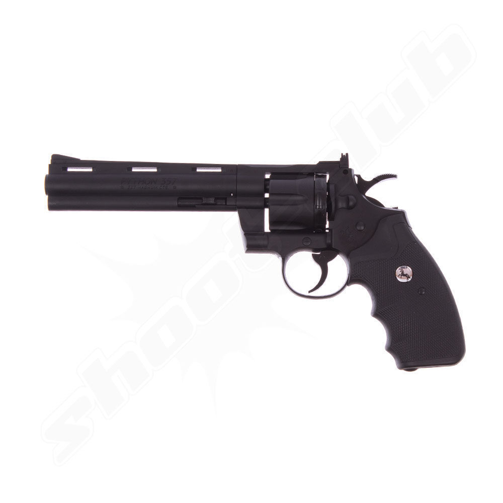 Colt Python 6 Zoll CO2 Revolver 4,5mm Stahl BB & Diabolo