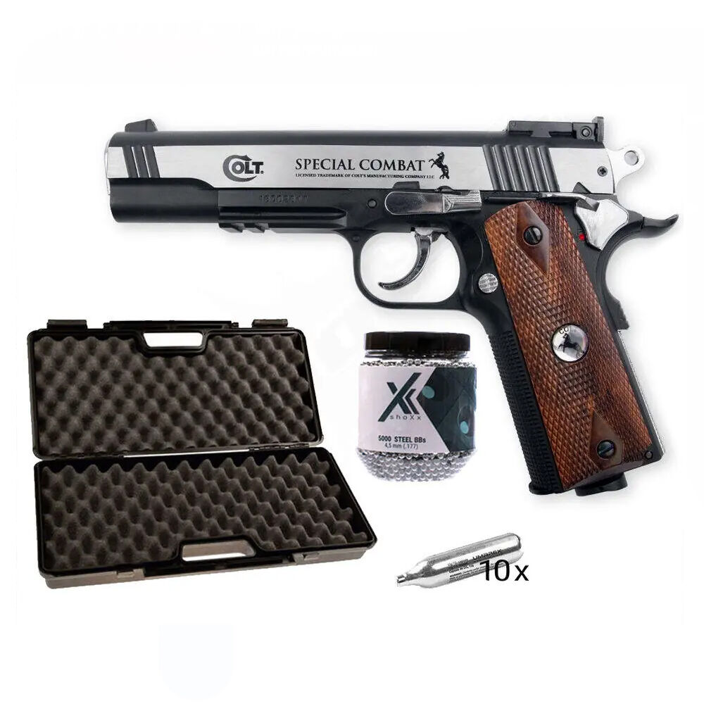 Colt Special Combat Classic CO2 Pistole 4,5mm BBs - Koffer-Set