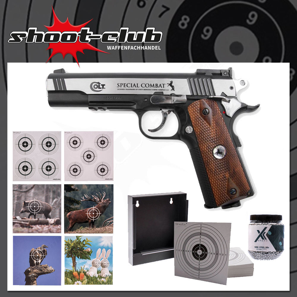 Colt Special Combat Classic Co2 Pistole 4 5mm Bbs Zielscheiben Set