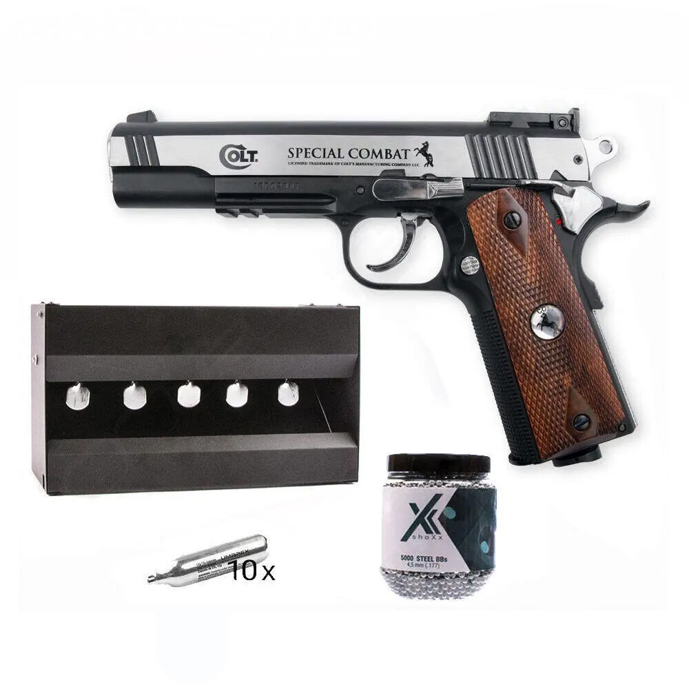 Colt Special Combat Classic CO2 Pistole 4,5mm BBs im Plinking-Set