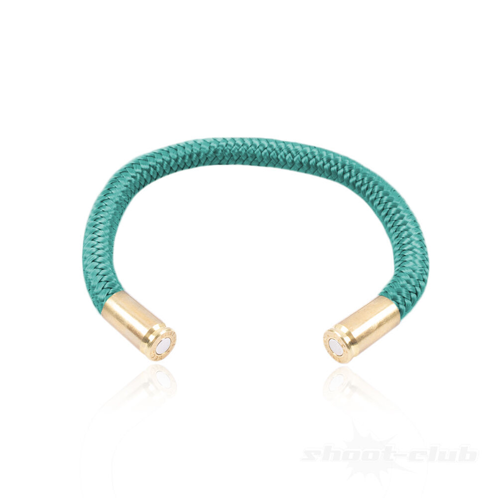 Copper & Brass Armband Bullet Band 9mm Patronenh�lse Gr�n Gr XL