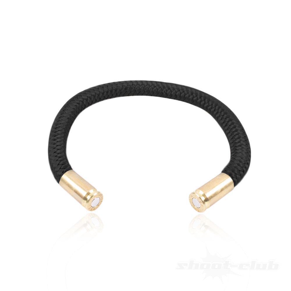 Copper & Brass Armband Bullet Band 9mm Patronenh�lse Schwarz Gr S