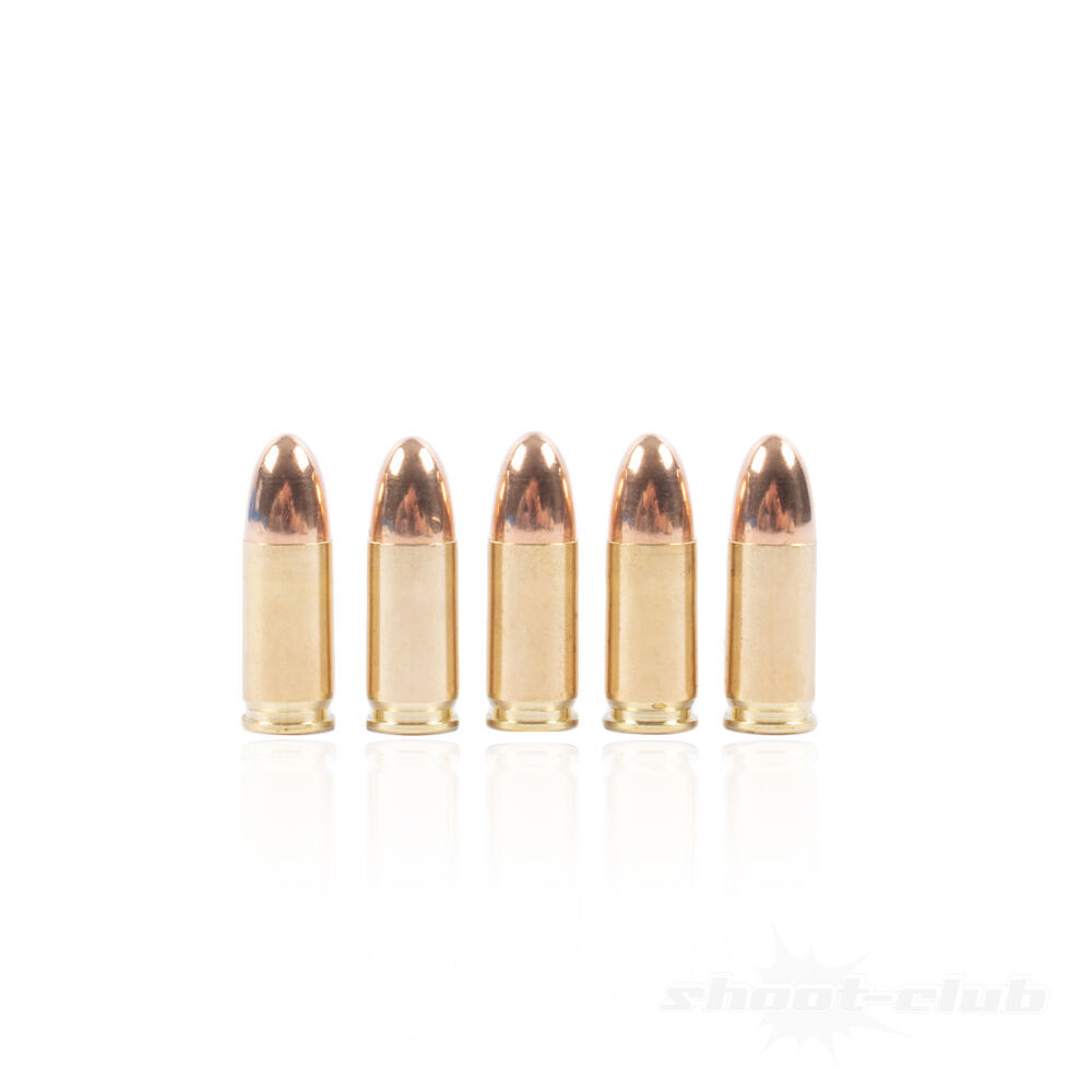 Copper & Brass Magnete 5er Pack Kaliber 9mm Vollmantel FMJ