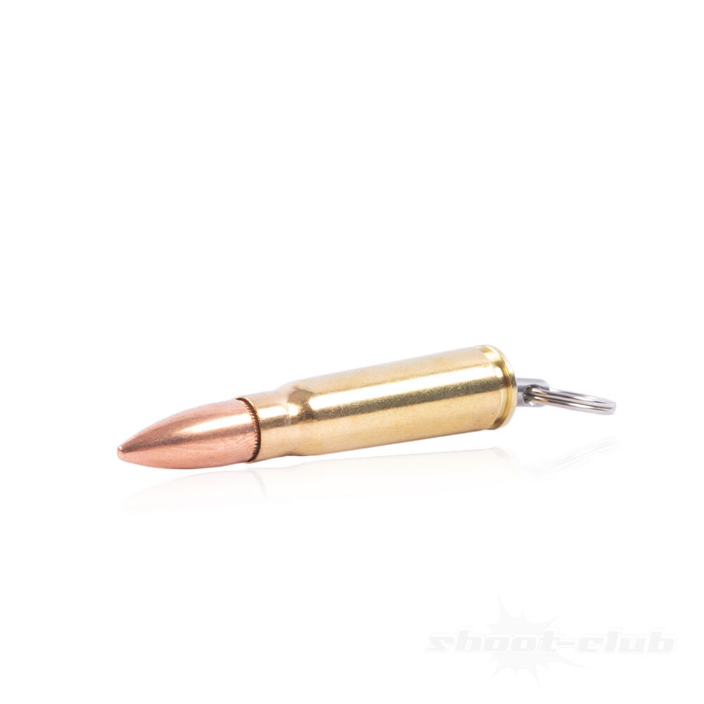 Copper & Brass Schlüsselanhänger Patrone Kaliber 7,62x39 AK47 FMJ