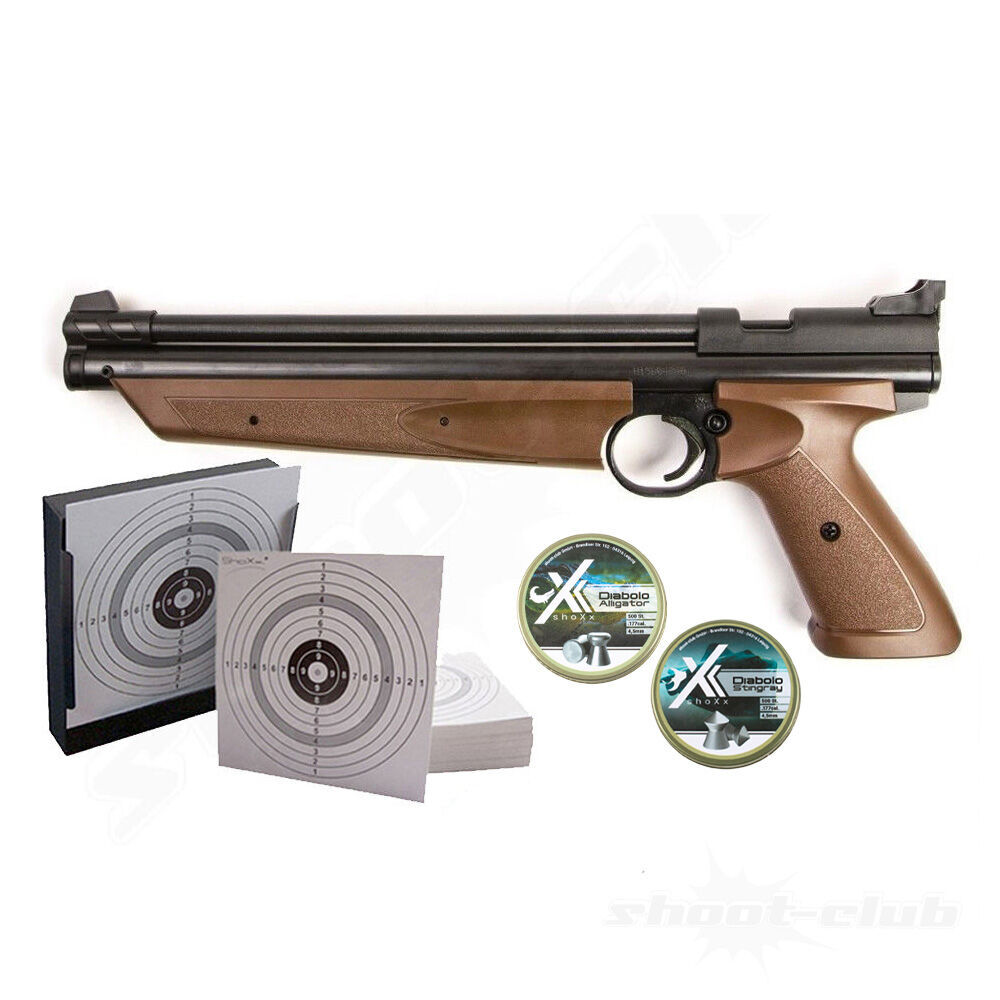 Crosman American Classic 1377 4,5 mm Diabolos braun - im Set