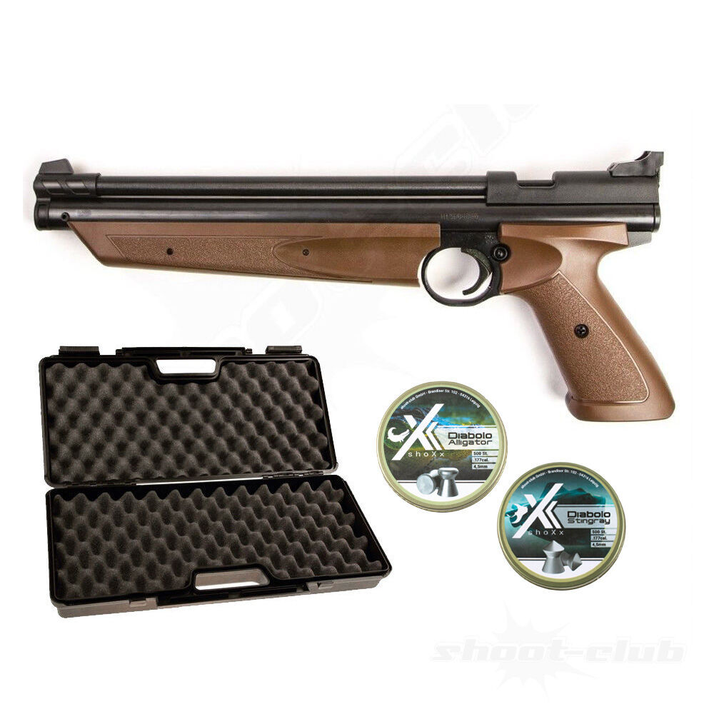 Crosman American Classic 1377 4,5 mm braun im Koffer-Set