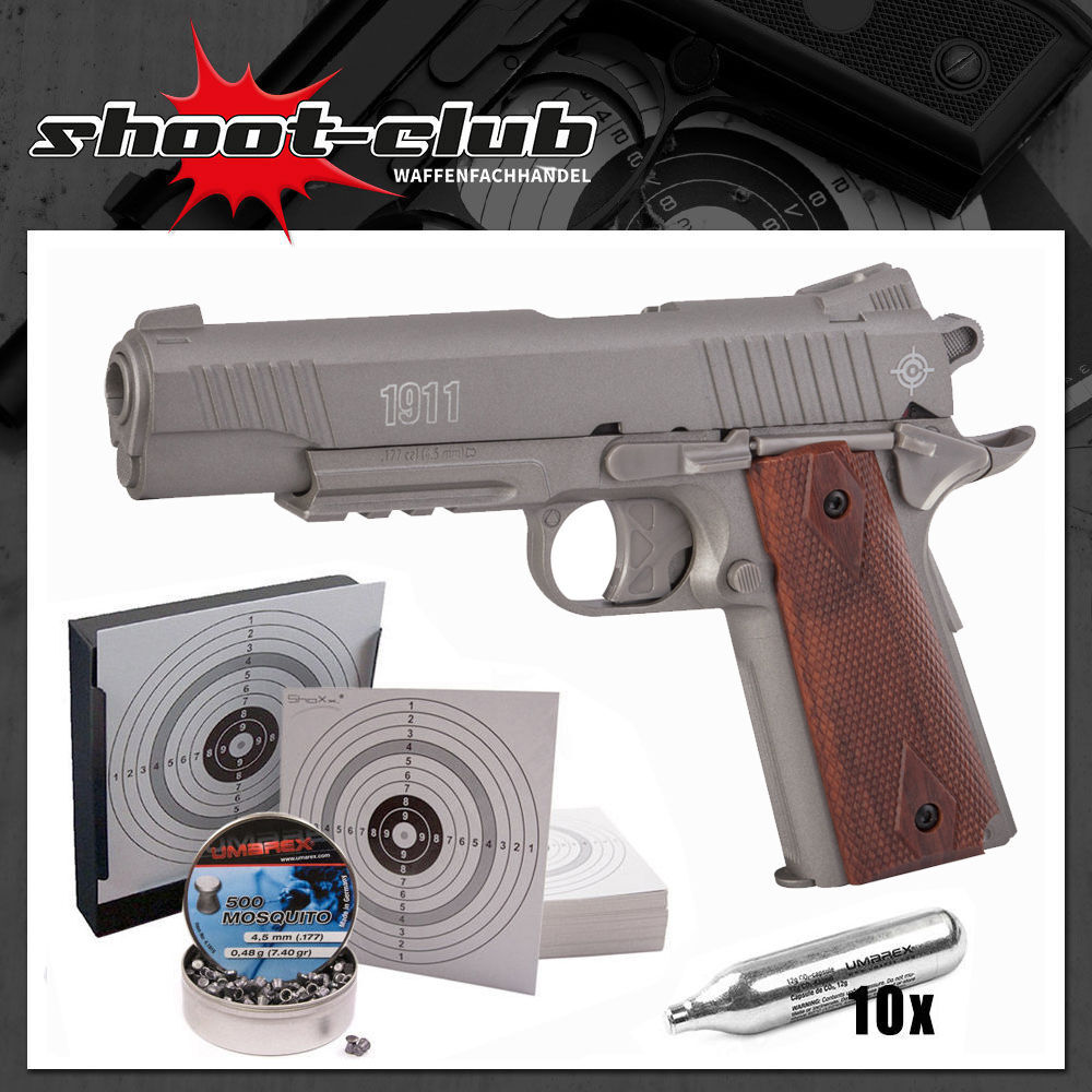 Crosman Colt 1911 Co2 Pistole 4 5 Mm Diabolos Titan Im Set