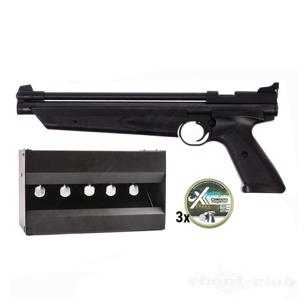 Crosman Pumpmaster Classic Luftpistole 4,5 mm Diabolos im Plinking-Set