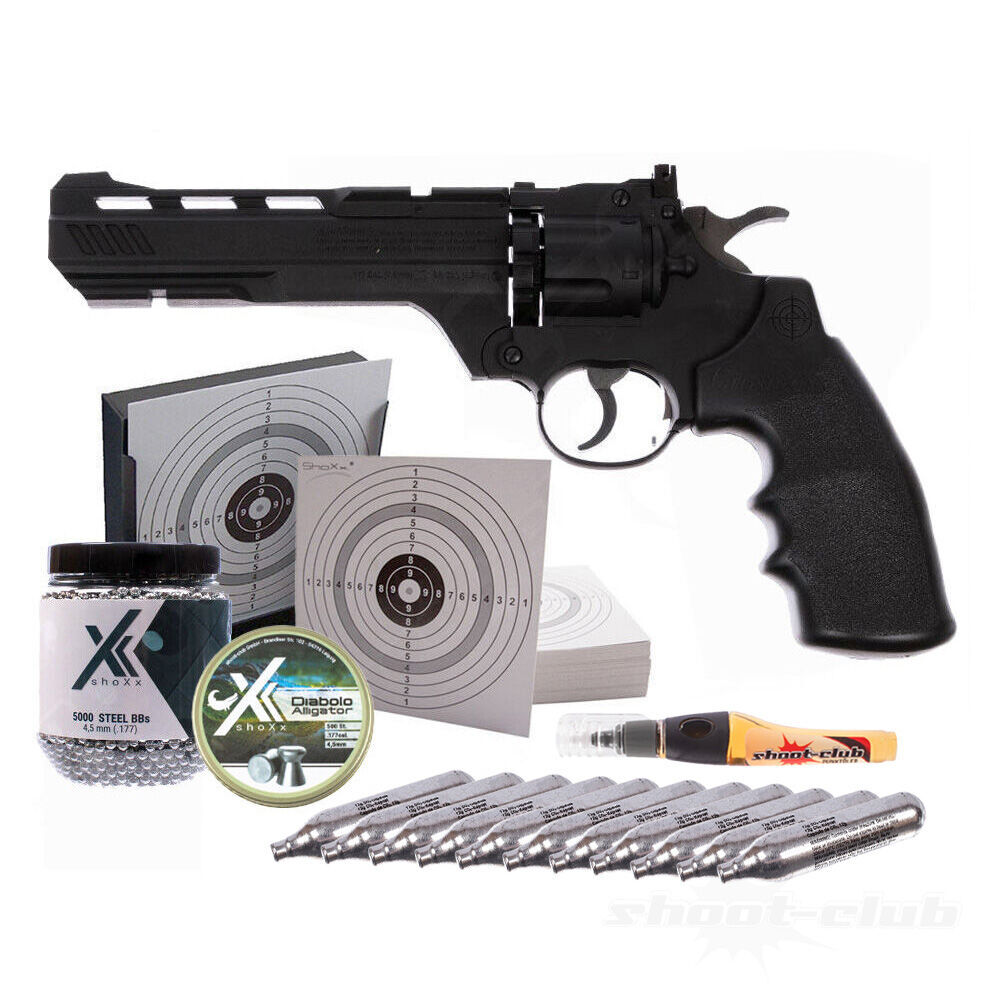 Crosman Vigilante 4,5 mm Diabolos & BBs im Set mit Kugelfang