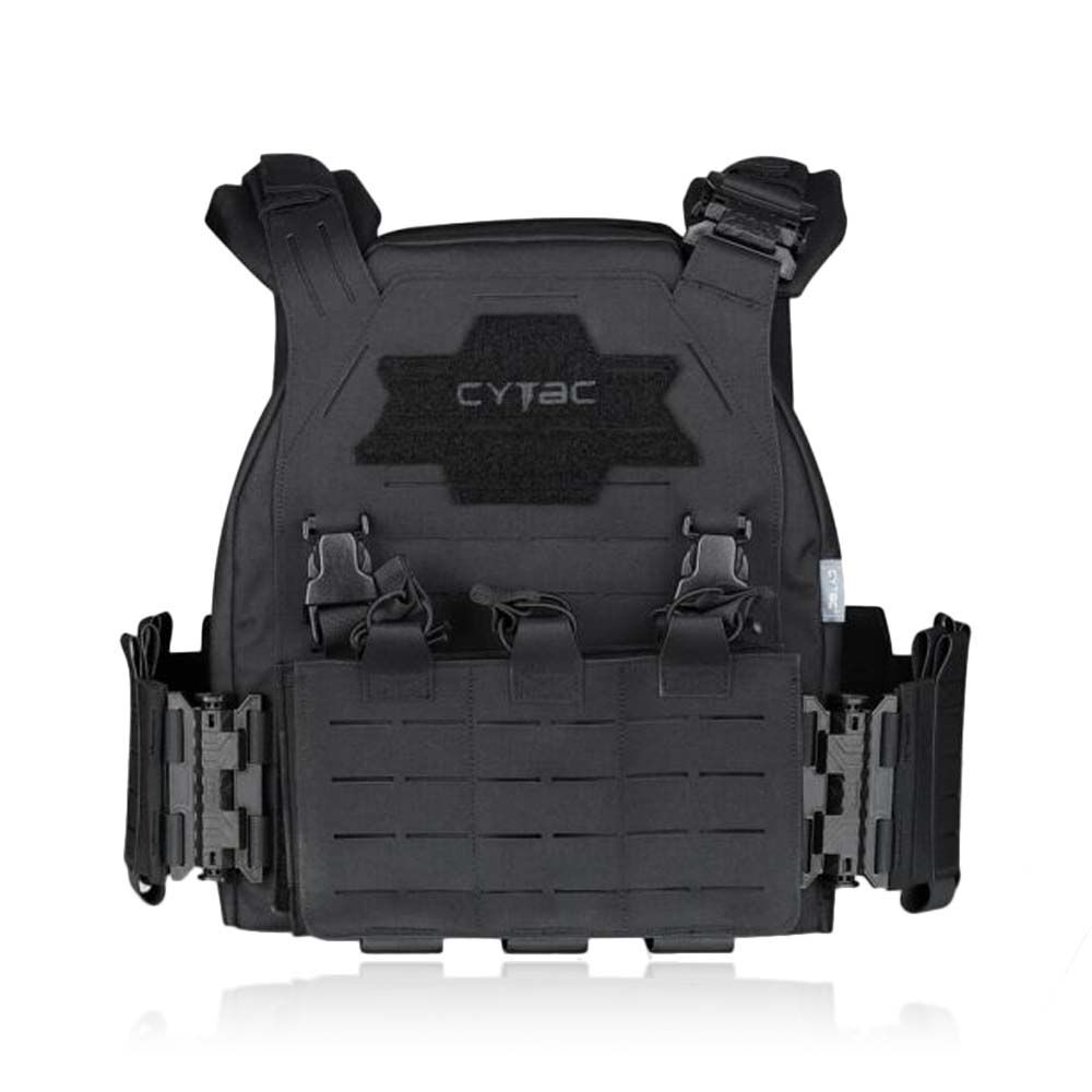 Cytac Taktische Weste Plate Carrier Schwarz mit Lasercut und Magpouches