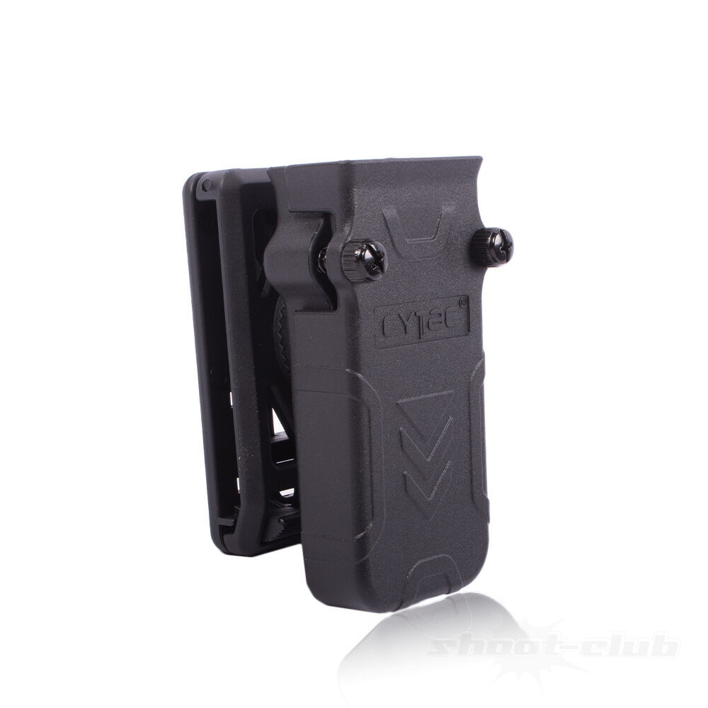 Cytac Universal Single Magazin Holster Belt Clip 9 mm, .40, .45 Schwarz