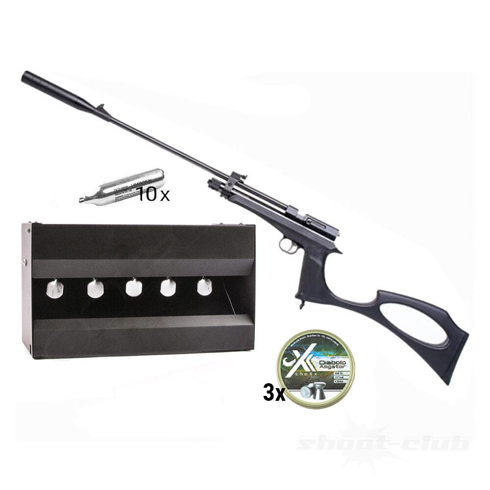 DIANA Chaser Rifle CO2 Pistole Kaliber 4,5 mm Diabolos im Plinking-Set