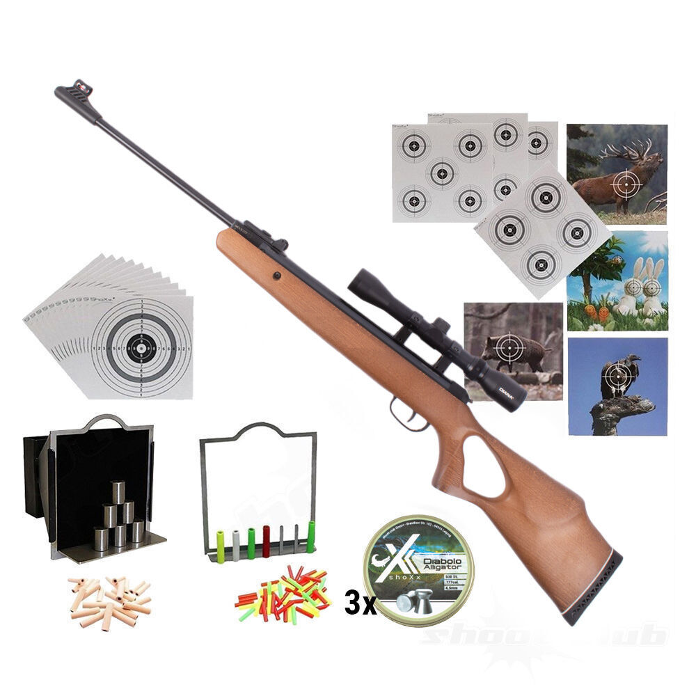 DIANA Two Fifty 250 Luftgewehr 4,5mm Diabolos im Super-Target-Set