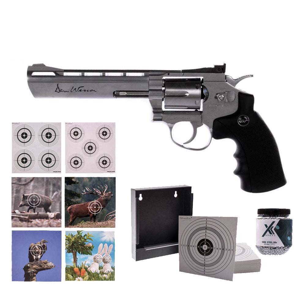 Dan Wesson 6 Zoll 4,5 mm Stahlkugeln - silber - Zielscheiben Set