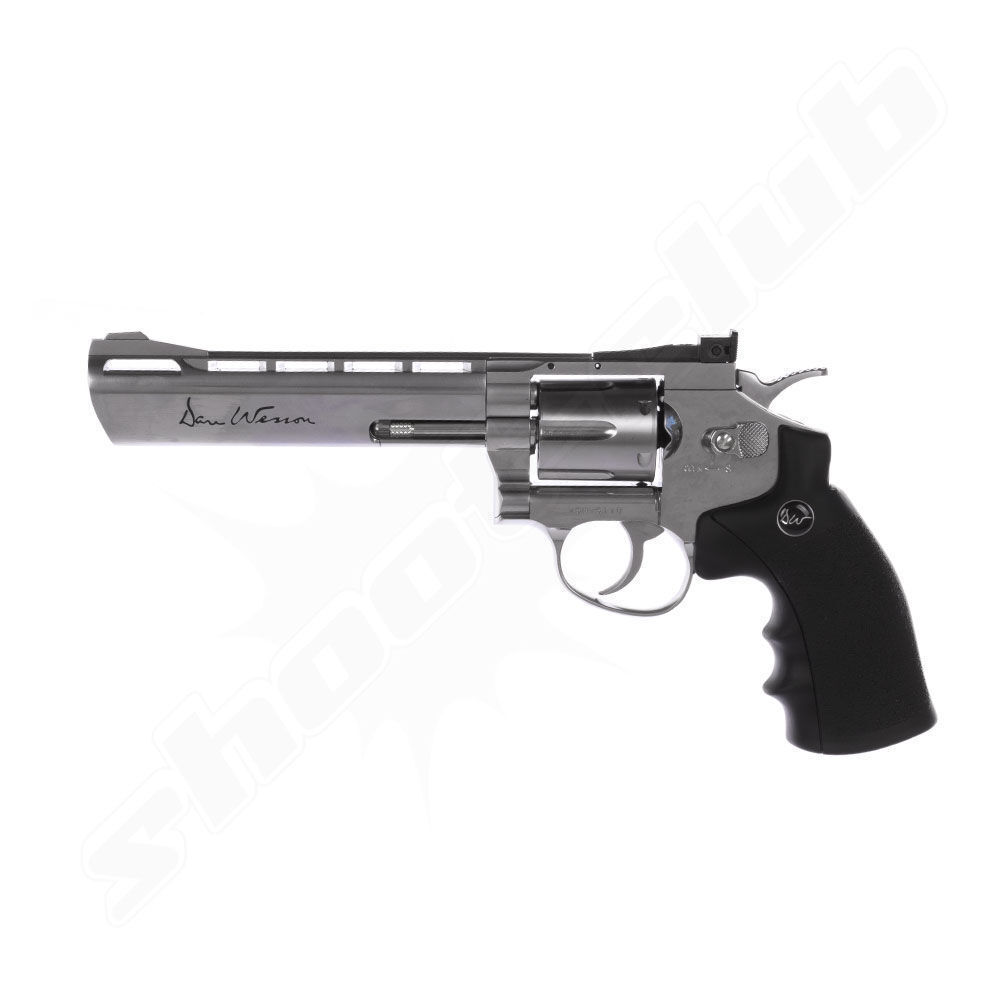 Dan Wesson 6 Zoll CO2 Revolver 4,5 mm Stahlkugeln - silber