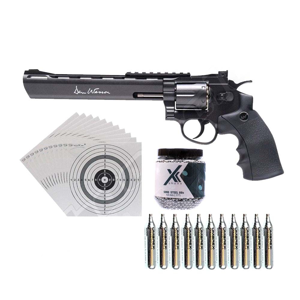 Dan Wesson 8 Zoll CO2-Revolver 4,5mm Stahl BB im Set