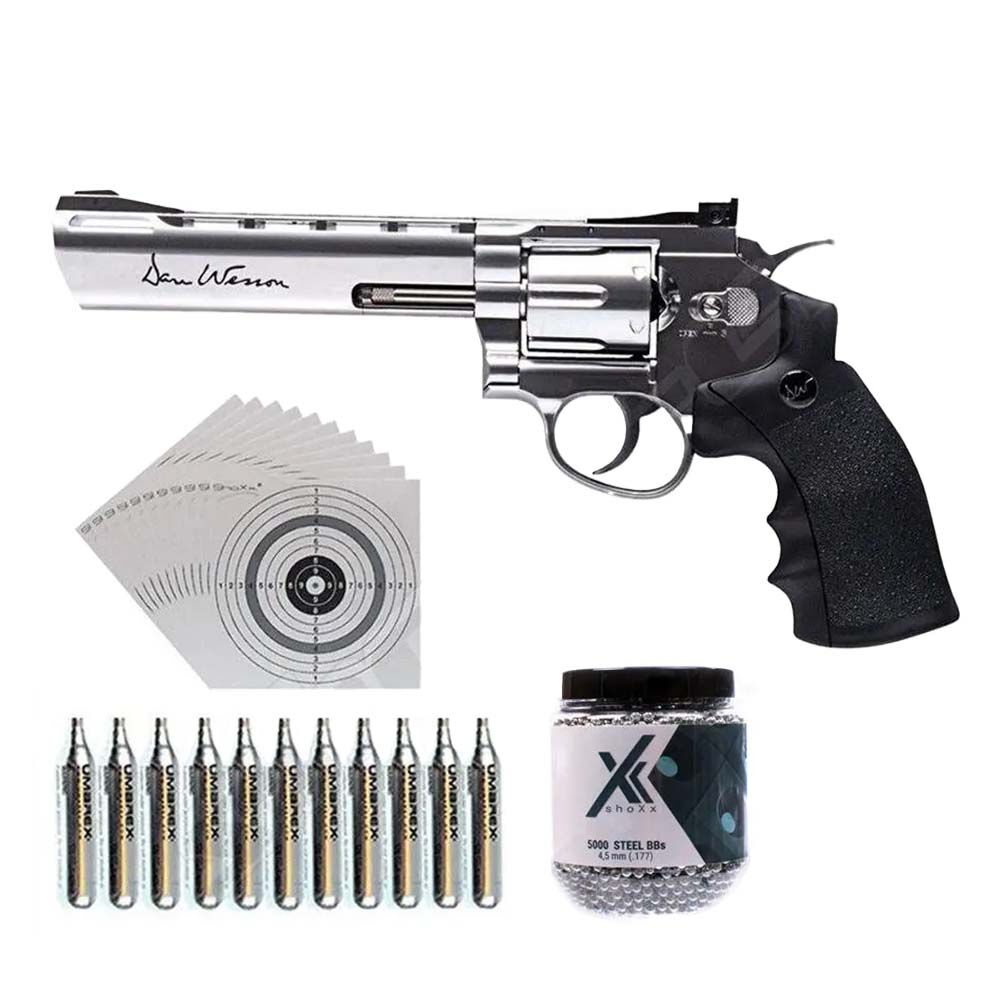 Dan Wesson CO2 Revolver 6 Zoll 4,5 mm Stahl BBs - Spar-Set