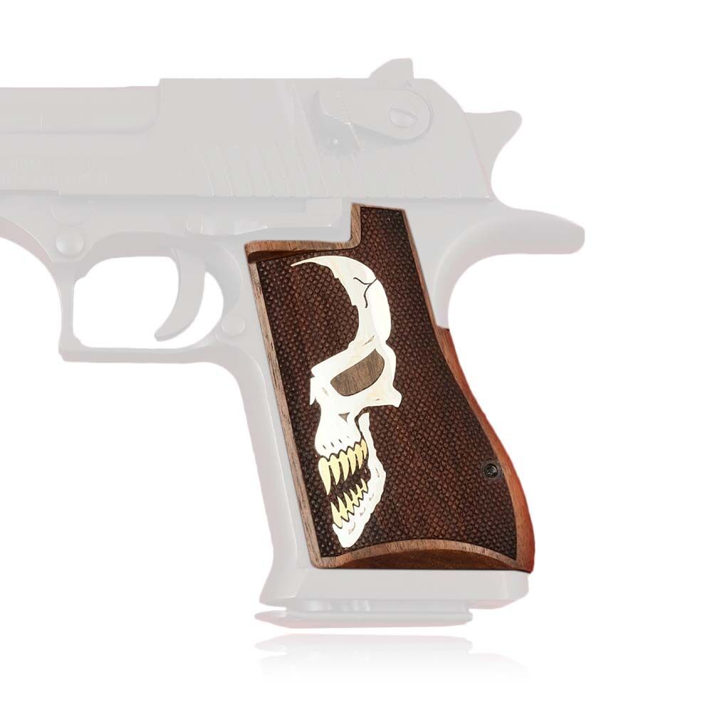 Desert Eagle Griff Walnuss Skull