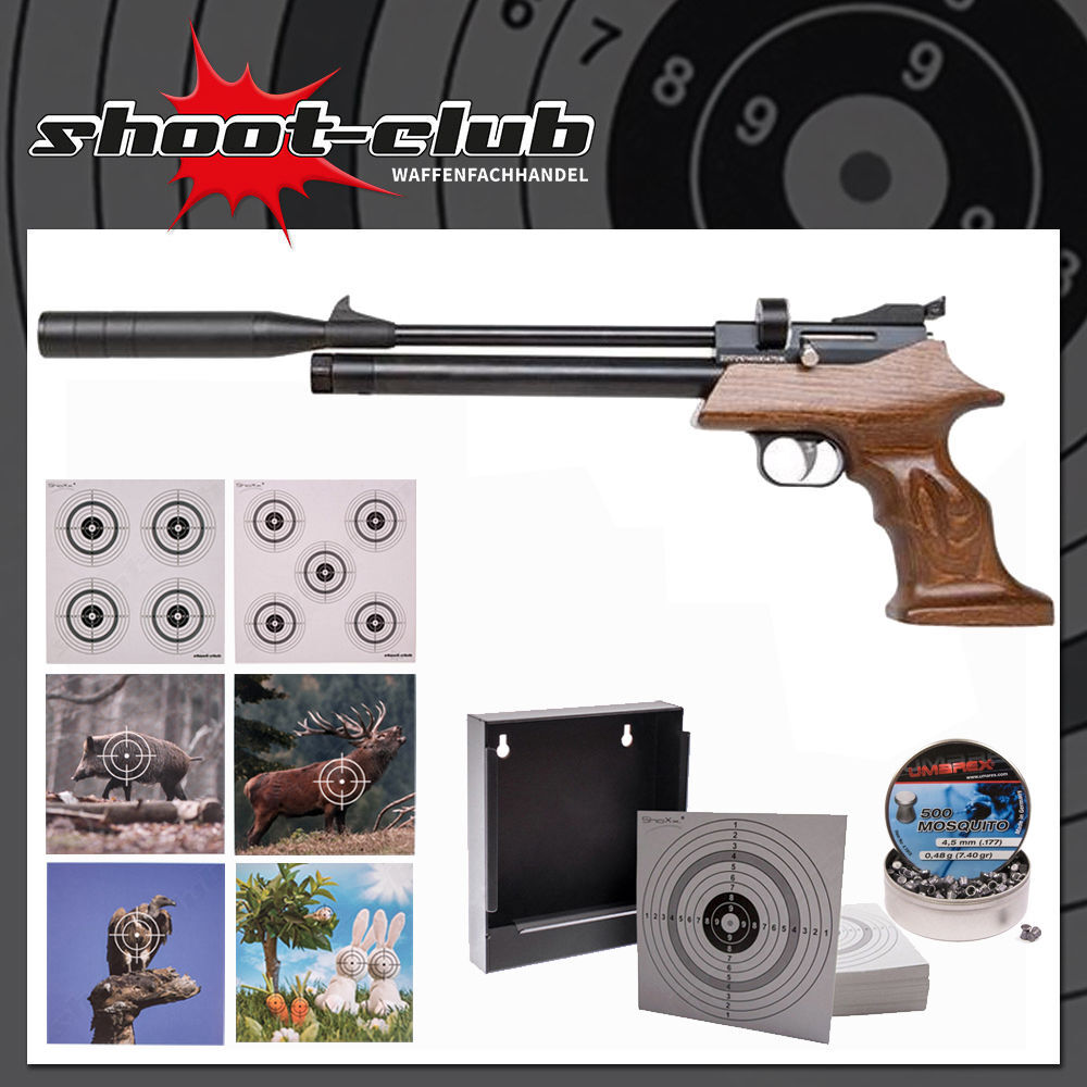 Diana Bandit Pressluftpistole 4,5mm Diabolos - Zielscheiben-Set