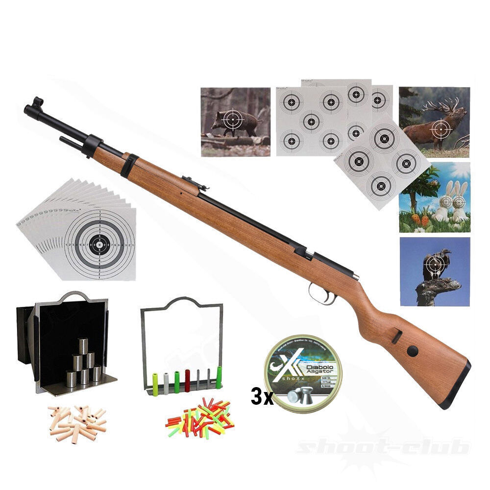 Diana Mauser K98 PCP Pressluftgewehr 4,5mm - Super-Target Set