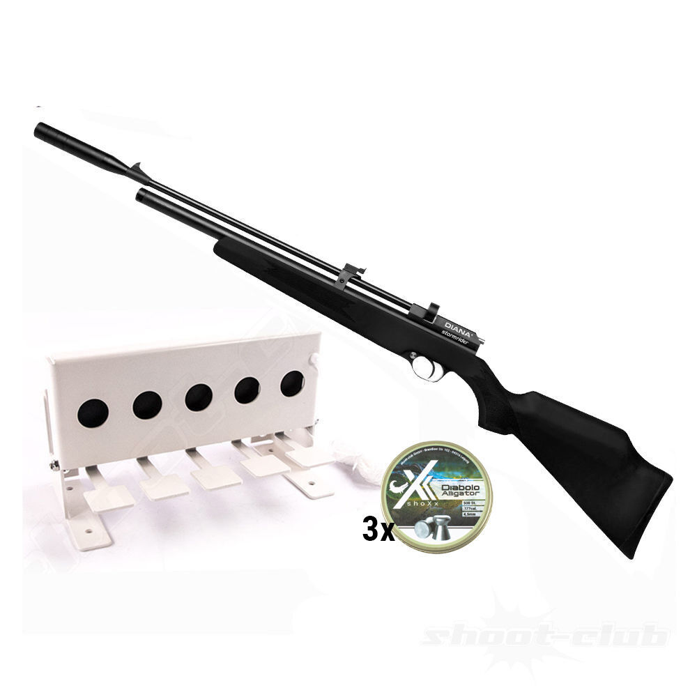 Diana Stormrider Black Pressluftgewehr 4,5mm Diabolos im Biathlon-Set