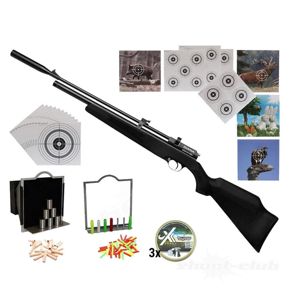 Diana Stormrider Black Pressluftgewehr 4,5mm Diabolos im Super-Target-Set