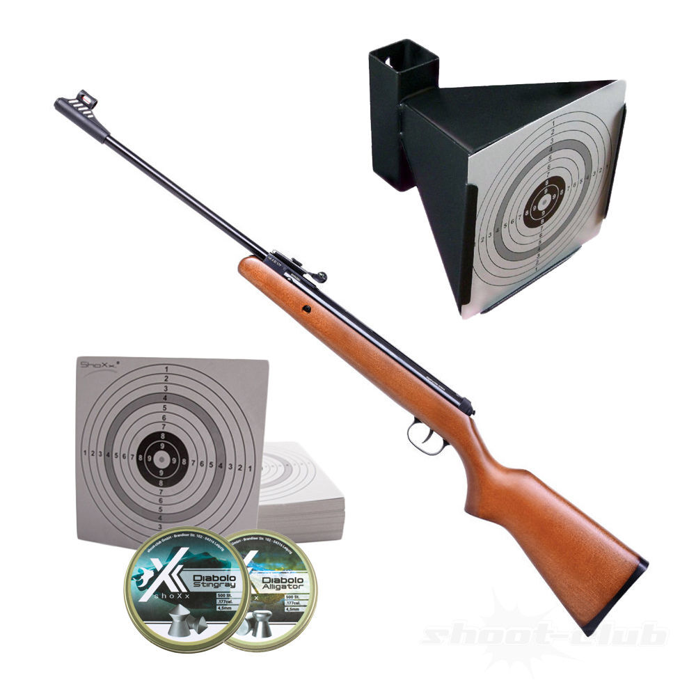 Diana Two-Forty 240 Classic Luftgewehr Kaliber 4,5mm Diabolos- Set mit Trichterkugelfang