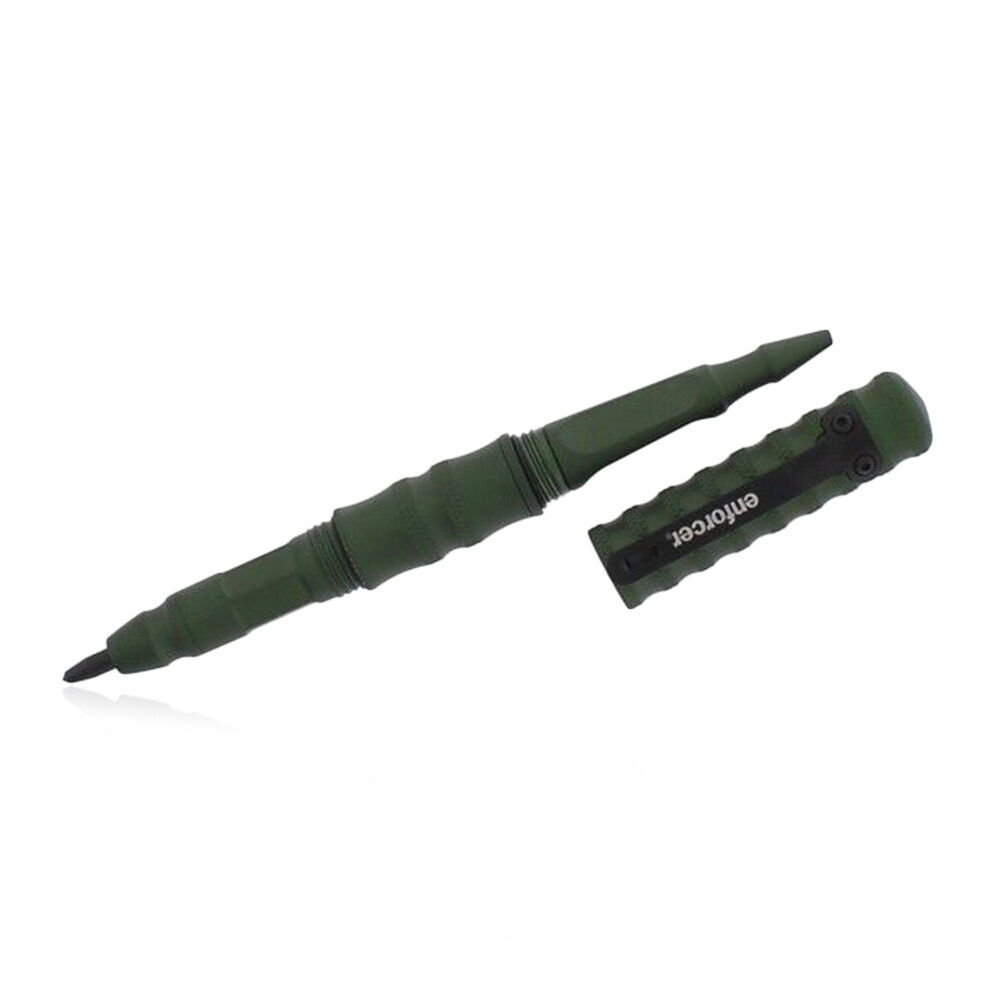 Enforcer Tactical Pen mit Federdruck Glasbrecher - Farbe: Dark Green