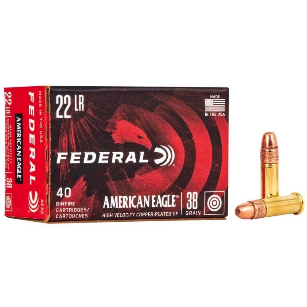 Federal American Eagle CPHP 38grs .22lr 40 Schuss Kleinkaliber Munition