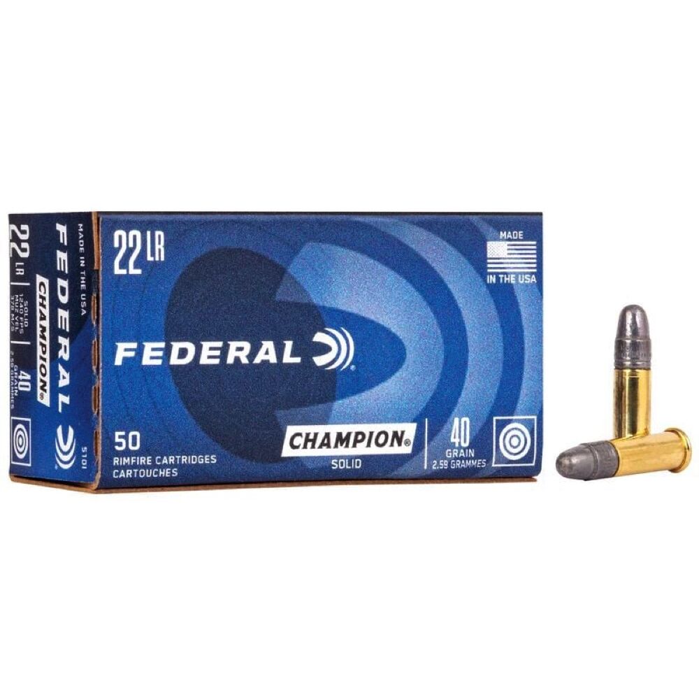 Federal Champion Solid 40grs .22lr 50 Schuss Kleinkaliber Munition