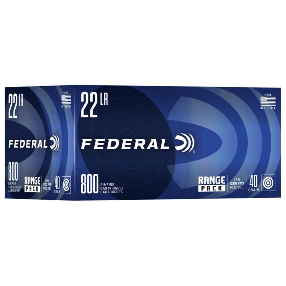 Federal Range Pack LRN 40grs .22lr 800 Schuss Kleinkaliber Munition