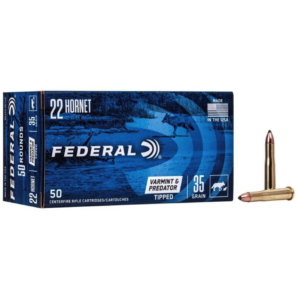 Federal Tipped Varmint 35grs .22Hornet 50 Schuss B�chsen Munition