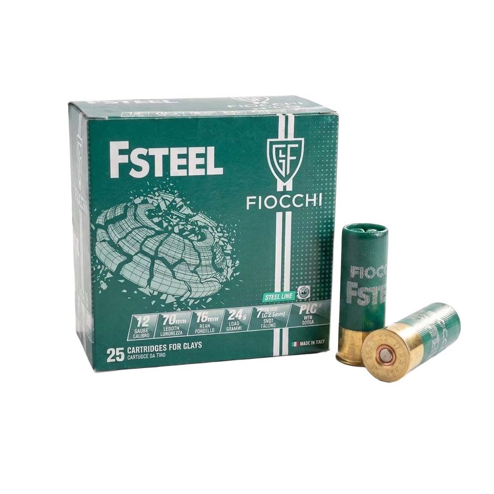 Fiocchi F-Steel Skeet 12/70 Stahlschrot 24g / 2,2mm - 25 Stk