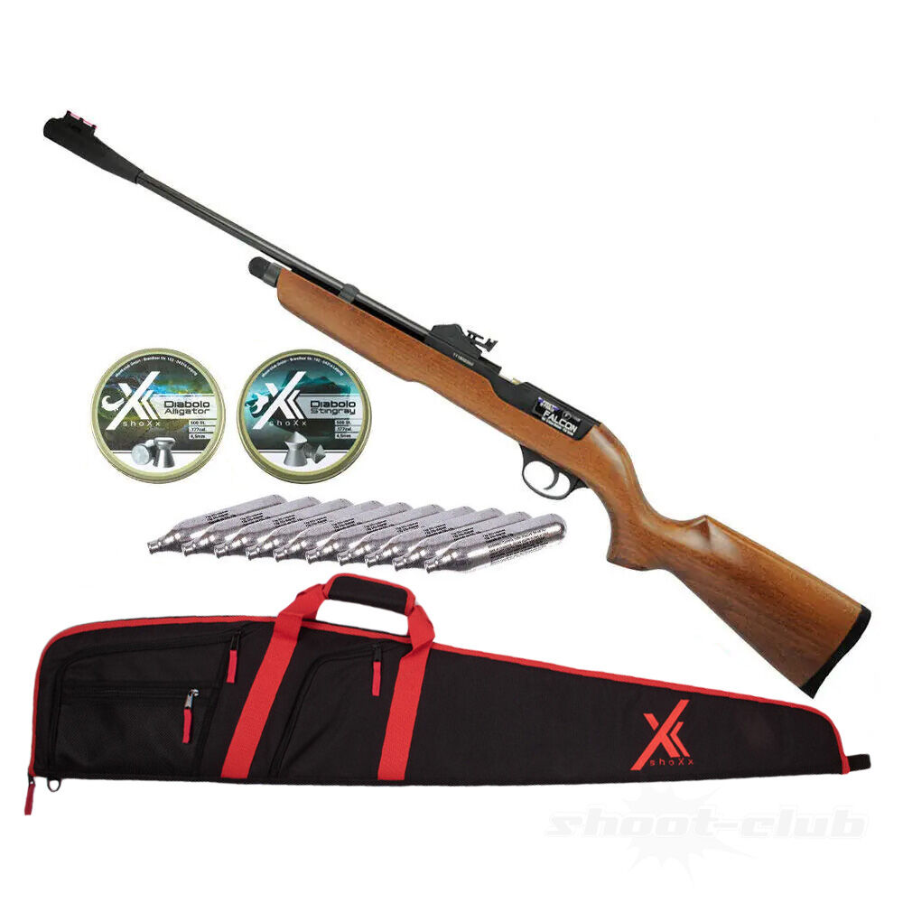 First Strike Falcon CO2 Gewehr 4,5 mm Diabolos im Futteral Set