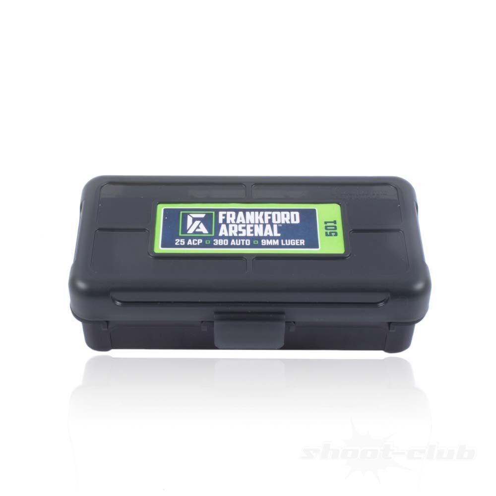 Frankford Arsenal Munitionsbox fr 50 Patronen 9mmLuger, .25ACP, .32ACP, .380ACP