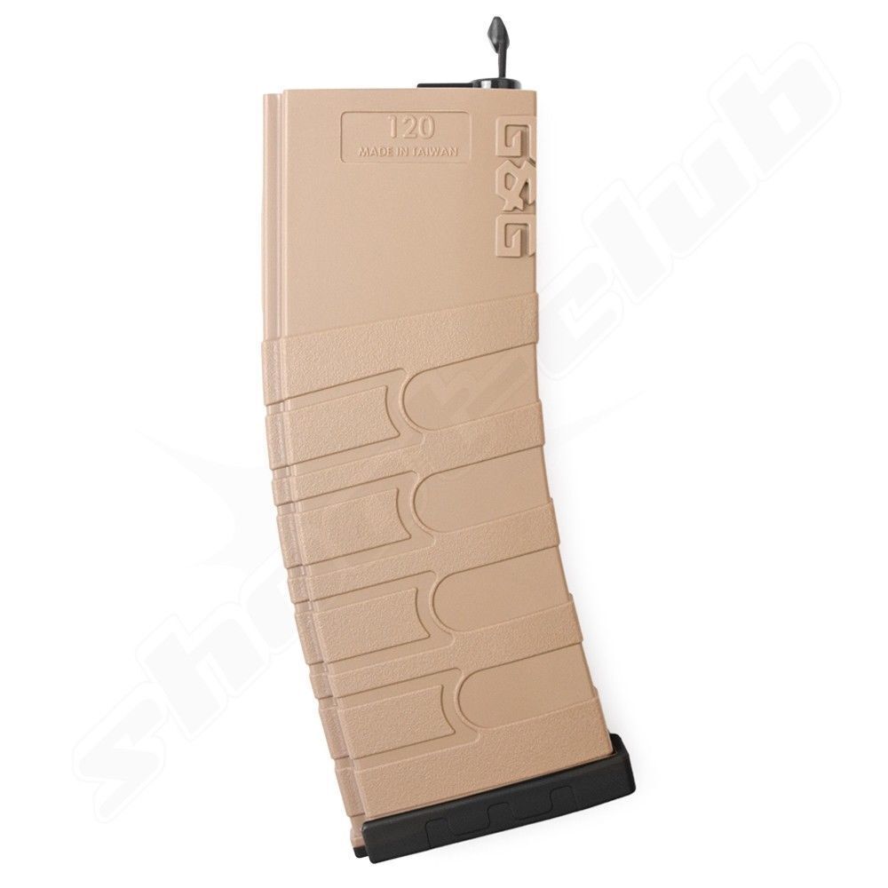 G&G Magazin fr M4/M16/AR15 - MidCap 120 Schuss TAN/Black