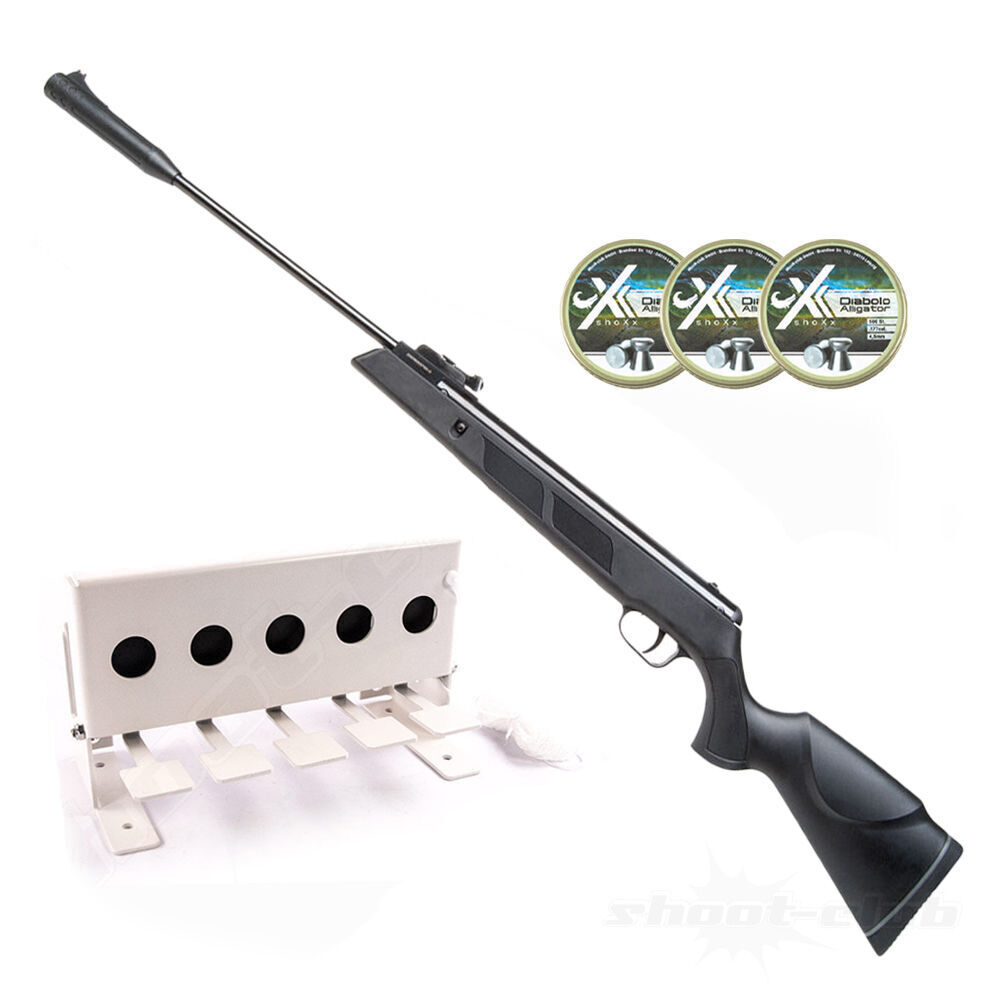 GSG SR1000S Kipplauf Luftgewehr Kaliber 4,5mm Diabolo Biathlon Set