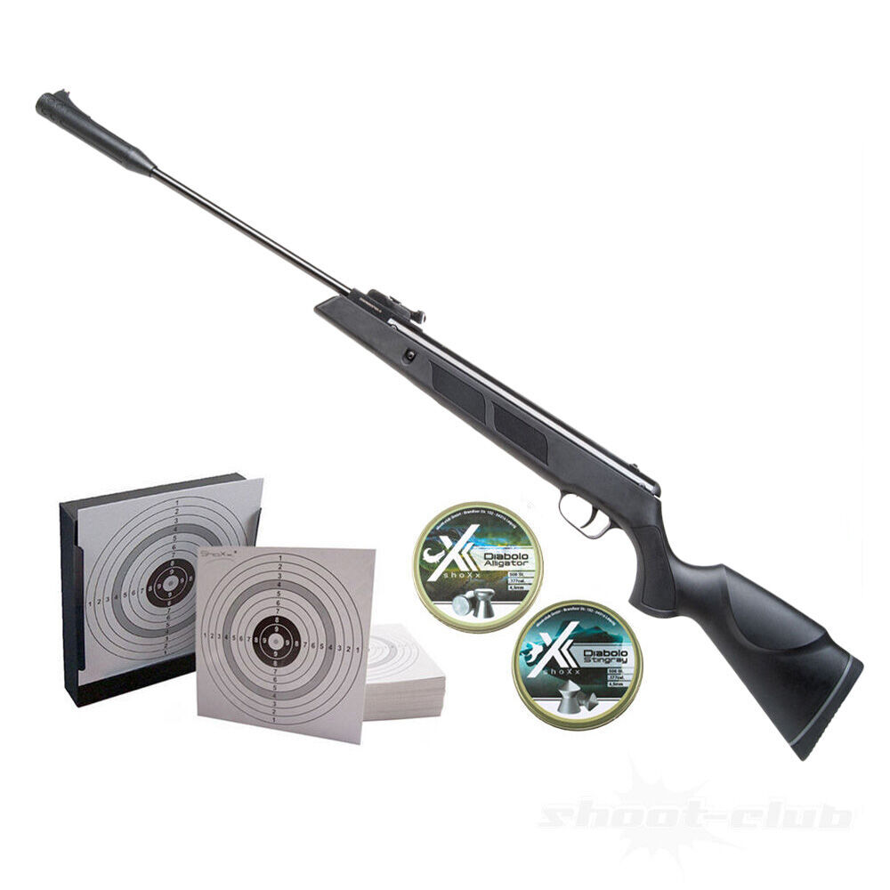 GSG SR1000S Kipplauf Luftgewehr Kaliber 4,5mm Diabolo im Kugelfang Set S