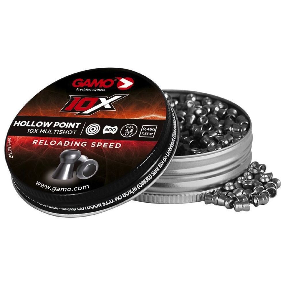 Gamo 10X Hollow Point Diabolo Kaliber 4,5 mm 500 Schuss