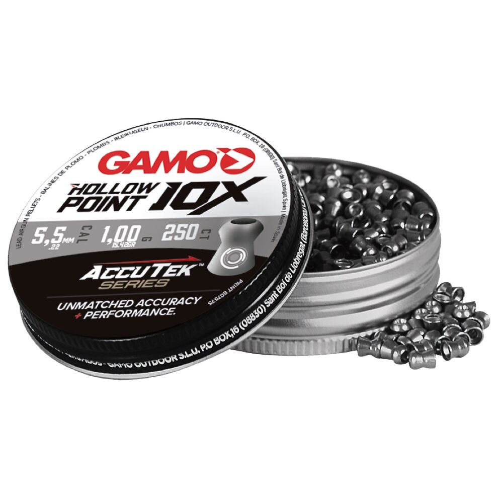 Gamo AccuTek 10X Hollow Point Kaliber 5,5 mm 250 Schuss