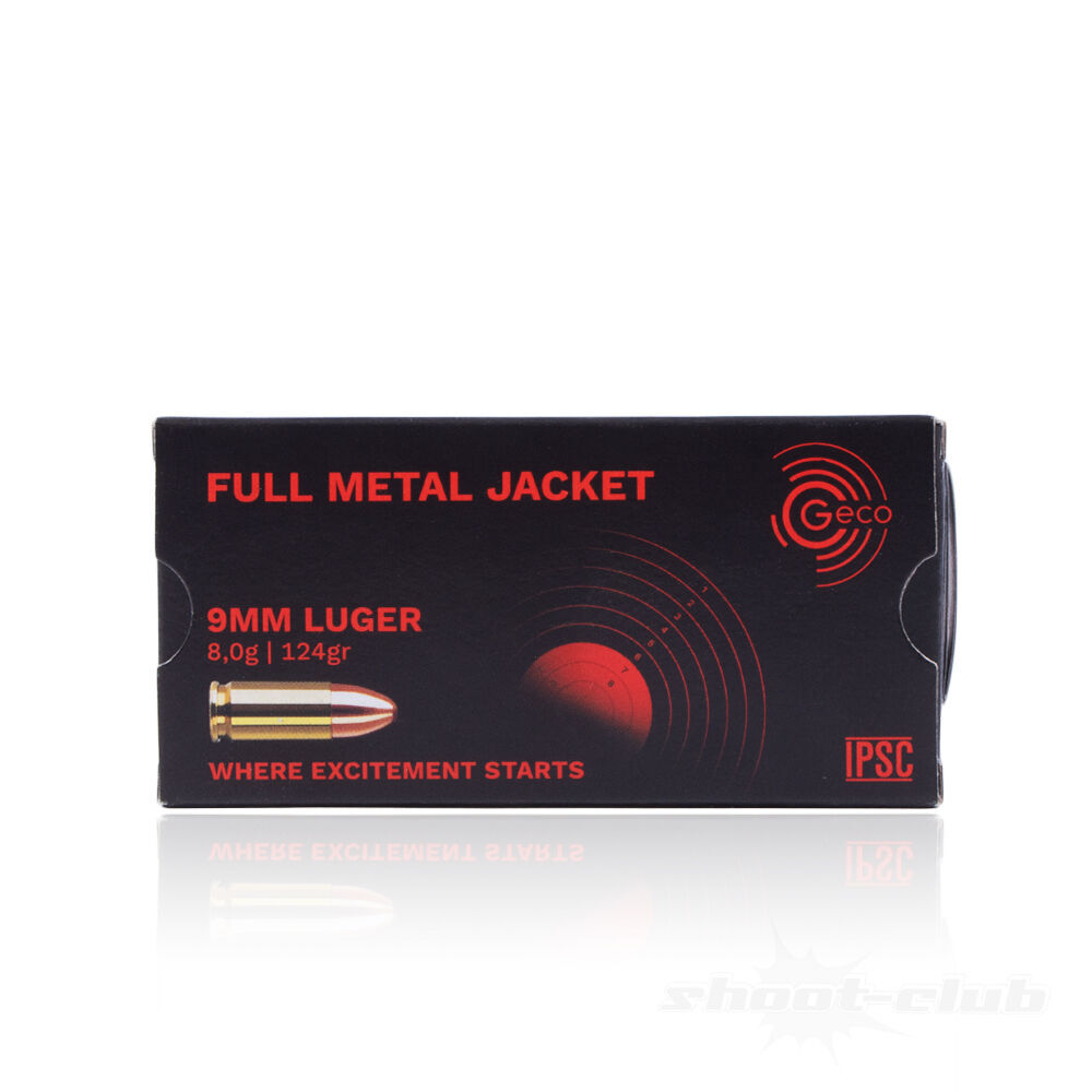 Geco 9mm Luger FMJ 8,0g/124grs