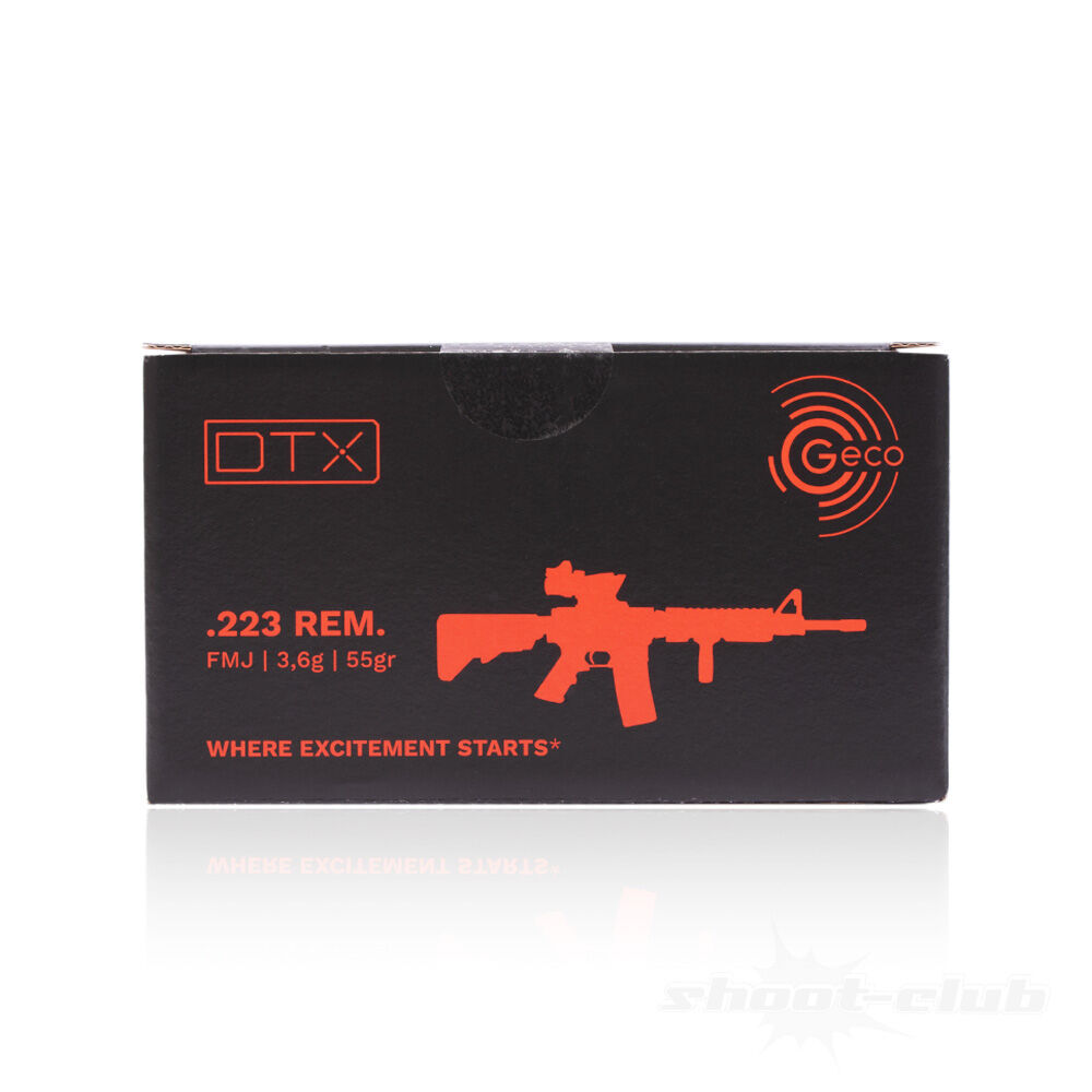 Geco DTX FMJ 55grs 150 Schuss .223 Remington