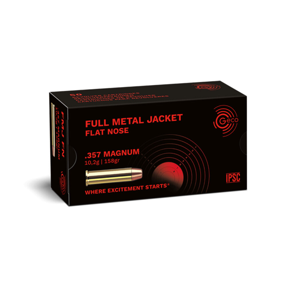 Geco FMJ FN Revolverpatronen 158 grs .357 Magnum
