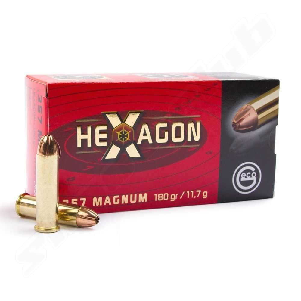 Geco Hexagon .357 Magnum - Revolver Patronen - 50 Stk.