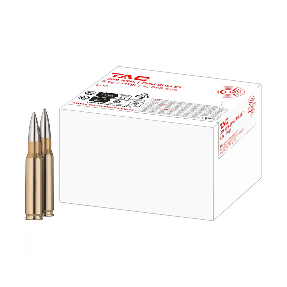 Geco TAC FMJ Bchsenpatronen 9,5g 147grs .308Win 20 Schuss