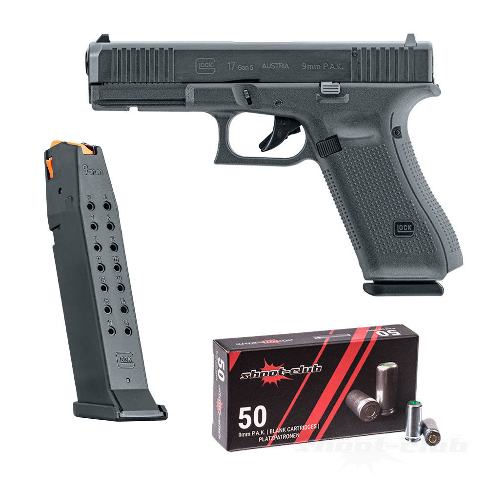 Glock 17 Gen5 Schreckschusspistole 9mm PAK Ersatzmagazin 50